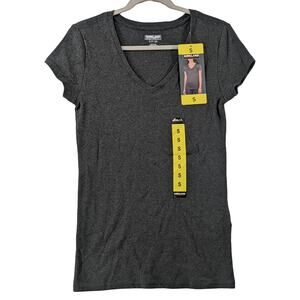 Kirkland Signature VNeck Tee S Gray Layering Short Sleeve TShirt Lightweight Top